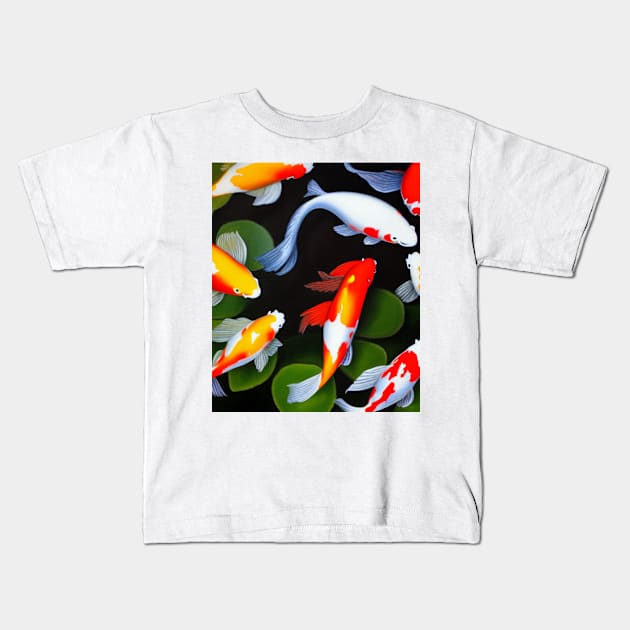 The Art of Koi Fish: A Visual Feast for Your Eyes 1 Kids T-Shirt by Painthat